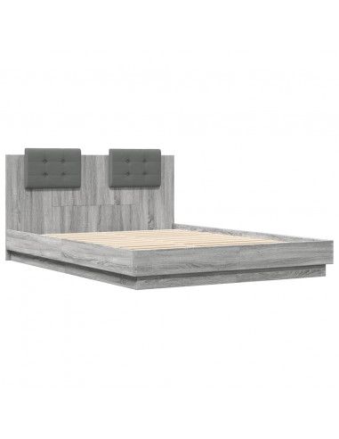 Giroletto Testiera Grigio Sonoma 120x200 cm Legno Multistrato