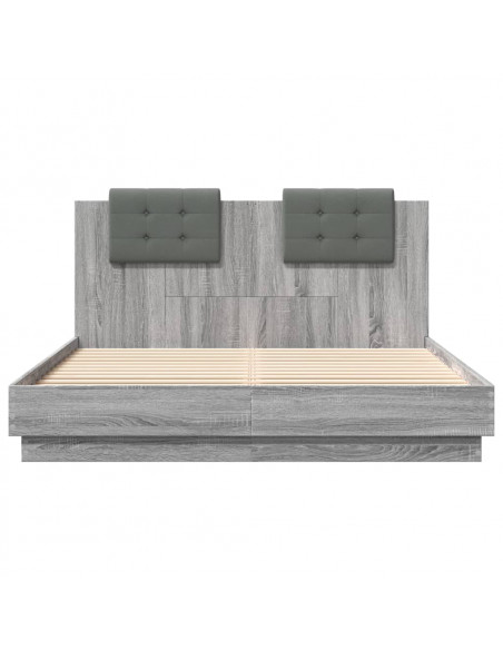 Giroletto Testiera Grigio Sonoma 120x200 cm Legno Multistrato