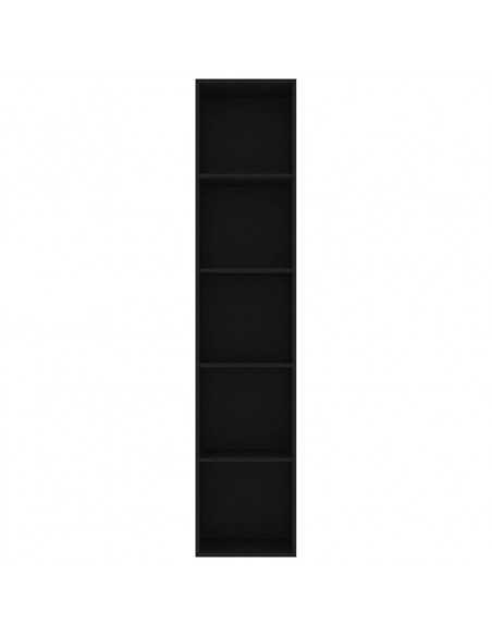 Libreria Nera 40x30x189 cm in Legno Multistrato