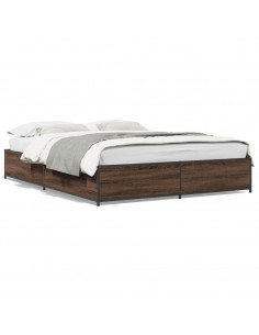 Giroletto Rovere Marrone 140x190cm in Legno Multistrato Metallo 2