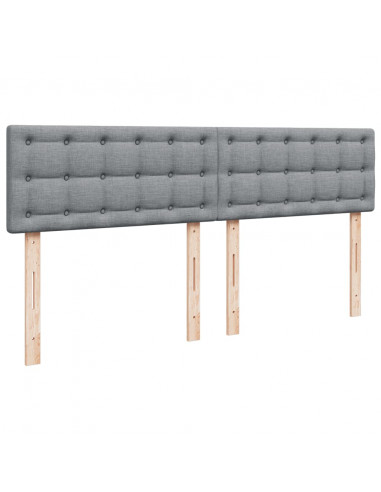 Giroletto a Molle con Materasso Grigio Chiaro180x200 cm Tessuto