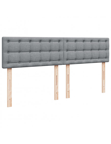 Giroletto a Molle con Materasso Grigio Chiaro180x200 cm Tessuto