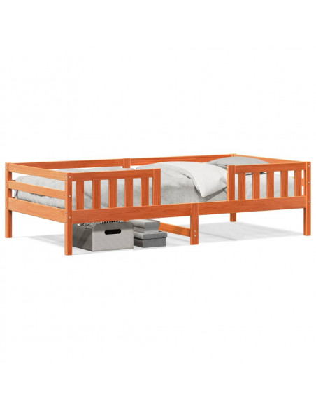 Giroletto Marrone Cera 90x190 cm in Legno Massello di Pino