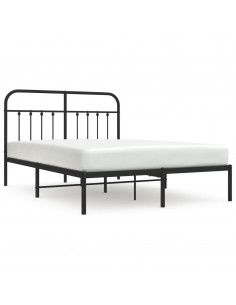 Giroletto con Testiera in Metallo Nero 140x200 cm 2