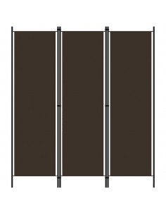 Paravento 3 Pannelli Marrone 150x180 cm 2
