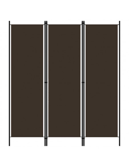 Paravento 3 Pannelli Marrone 150x180 cm