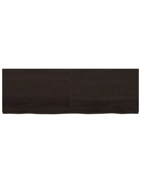 Piano Bagno Marrone Scuro 180x60x(2-6)cm Legno Trattato
