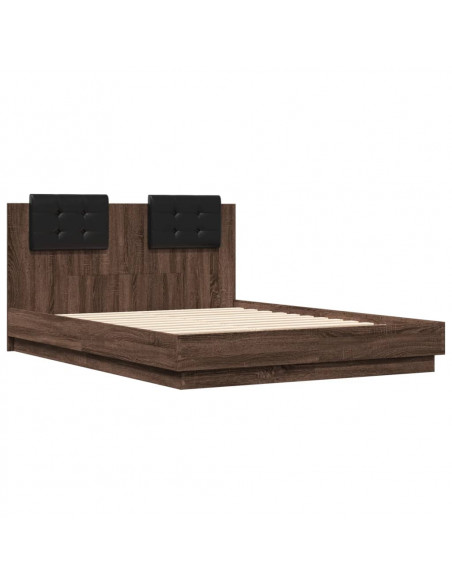 Giroletto Testiera Rovere Marrone 135x190 cm Legno Multistrato
