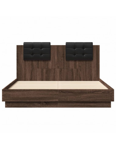 Giroletto Testiera Rovere Marrone 135x190 cm Legno Multistrato