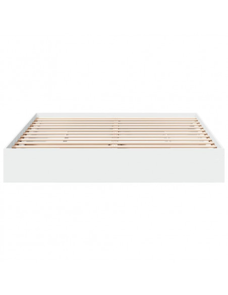 Giroletto con Cassetti Bianco 200x200 cm in Legno Multistrato