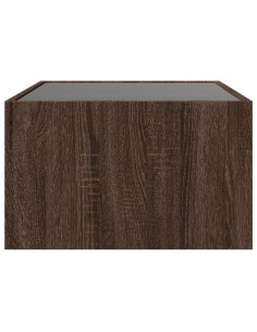 Tavolino da Salotto con LED Infinity Rovere Marrone 70x50x30 cm 2