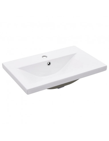 Mobile Bagno con Lavabo Integrato Rovere Fumo Legno Multistrato