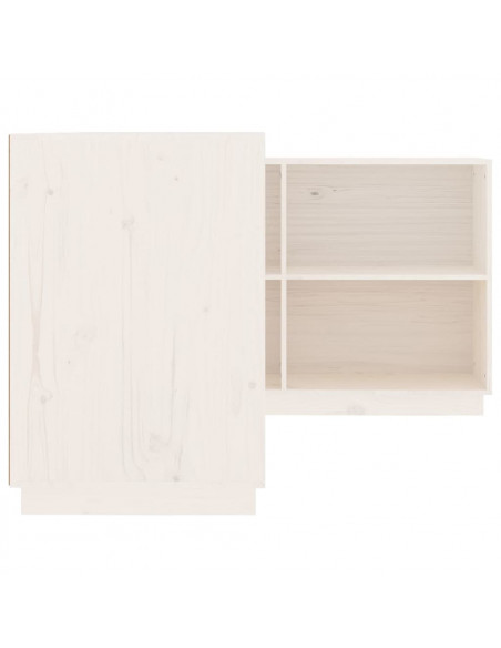 Scrivania Bianca 110x50x75 cm in Legno Massello di Pino