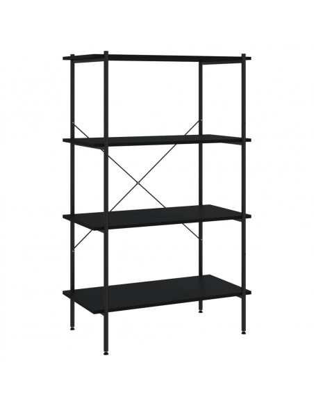 Scaffale con 4 Mensole Nero 80x40x130 cm