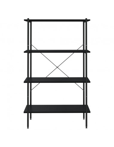 Scaffale con 4 Mensole Nero 80x40x130 cm