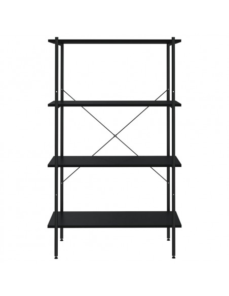 Scaffale con 4 Mensole Nero 80x40x130 cm
