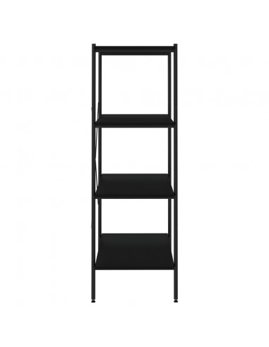 Scaffale con 4 Mensole Nero 80x40x130 cm