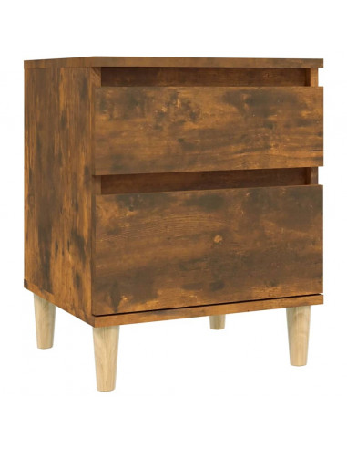 Comodini 2pz Rovere Fumo 40x35x50 cm