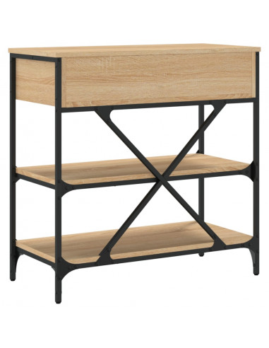 Tavolino Consolle Rovere Sonoma 75x34,5x75cm Legno Multistrato