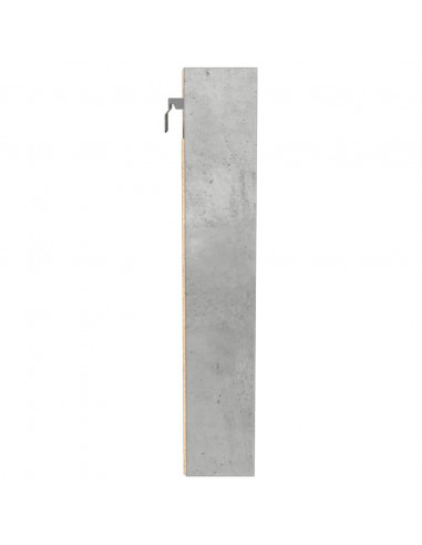 Armadietto Vetrina Grigio Cemento 100x8,5x50 cm Multistrato