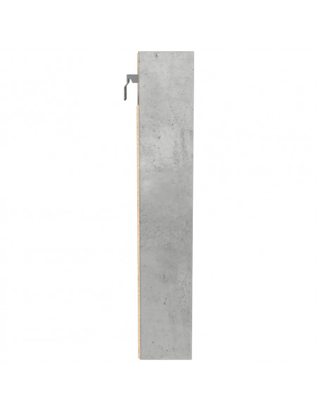 Armadietto Vetrina Grigio Cemento 100x8,5x50 cm Multistrato