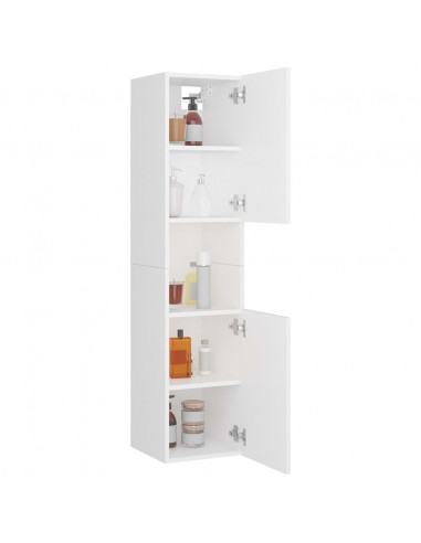 Mobile da Bagno Bianco 30x30x130 cm in Legno Multistrato