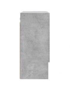 Armadietto a Muro Grigio Cemento 60x31x70 cm Legno Multistrato 2