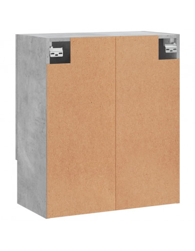 Armadietto a Muro Grigio Cemento 60x31x70 cm Legno Multistrato