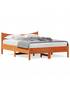 Giroletto Marrone Cera 140x200 cm in Legno Massello di Pino 2