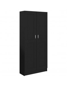Libreria Nera 82,5x30,5x185,5 cm in Legno Multistrato 2