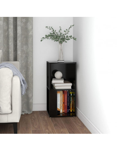 Armadio Angolare Nero 33x33x67 cm in Truciolato