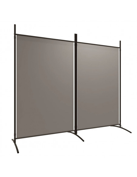 Divisorio a 2 Pannelli Antracite 175x180 cm Tessuto