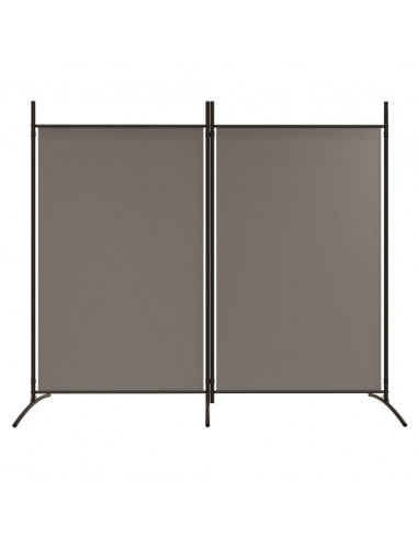 Divisorio a 2 Pannelli Antracite 175x180 cm Tessuto