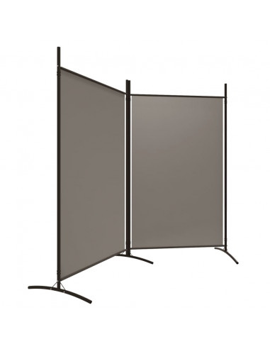 Divisorio a 2 Pannelli Antracite 175x180 cm Tessuto