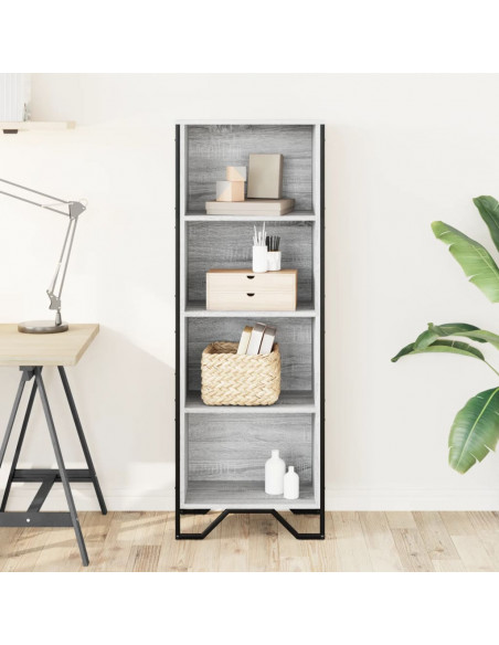 Libreria Grigio Sonoma 50x31x137,5 cm in Truciolato