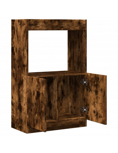 Credenza Rovere Fumo 63x33x100 cm in Truciolato