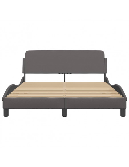 Giroletto con Testiera Crema 140x190 cm in Similpelle