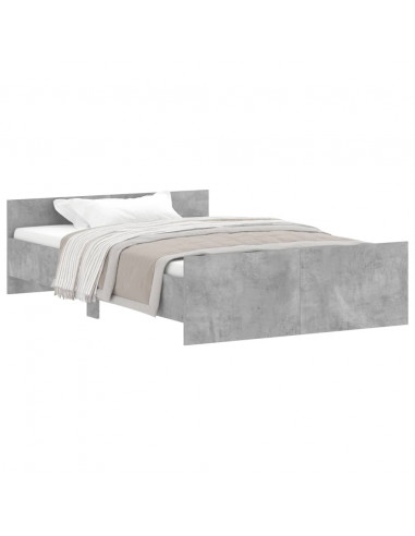 Giroletto con Testiera e Pediera Grigio Cemento 120x200 cm