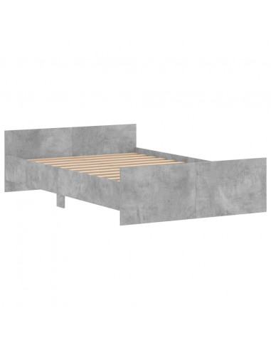 Giroletto con Testiera e Pediera Grigio Cemento 120x200 cm