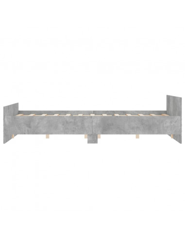 Giroletto con Testiera e Pediera Grigio Cemento 120x200 cm