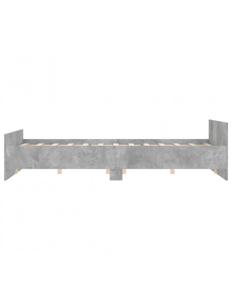Giroletto con Testiera e Pediera Grigio Cemento 120x200 cm