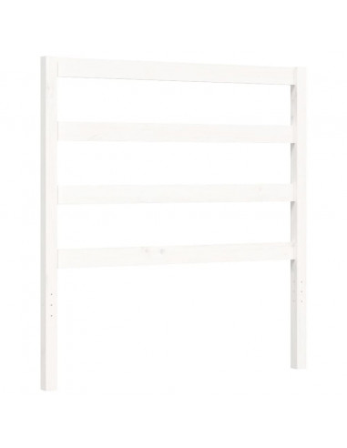 Giroletto con Testiera Bianco 90x190 cm in Legno Massello