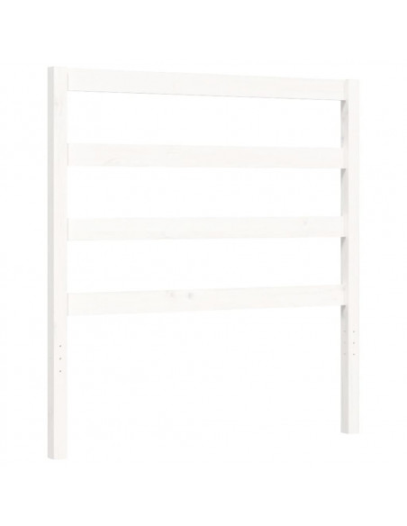 Giroletto con Testiera Bianco 90x190 cm in Legno Massello