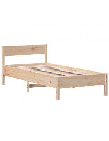 Giroletto con Testiera 100x200 cm Legno Massello di Pino