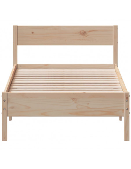 Giroletto con Testiera 100x200 cm Legno Massello di Pino