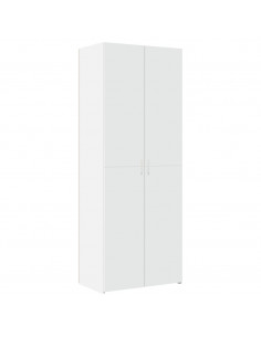 Credenza Bianca 70x42,5x185 cm in Legno Multistrato 2