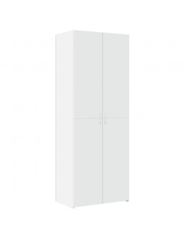 Credenza Bianca 70x42,5x185 cm in Legno Multistrato