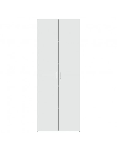 Credenza Bianca 70x42,5x185 cm in Legno Multistrato