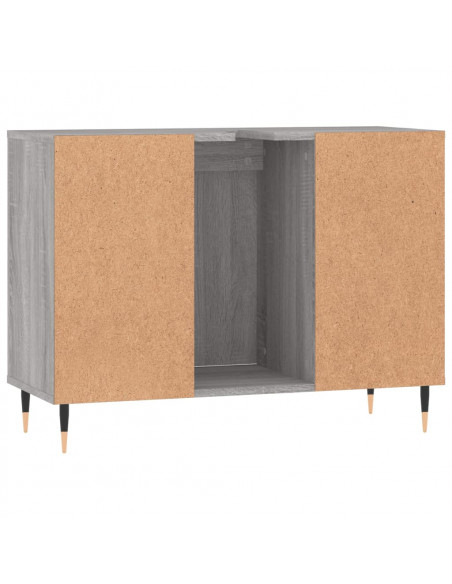 Mobile da Bagno Grigio Sonoma 80x33x60 cm in Legno Multistrato