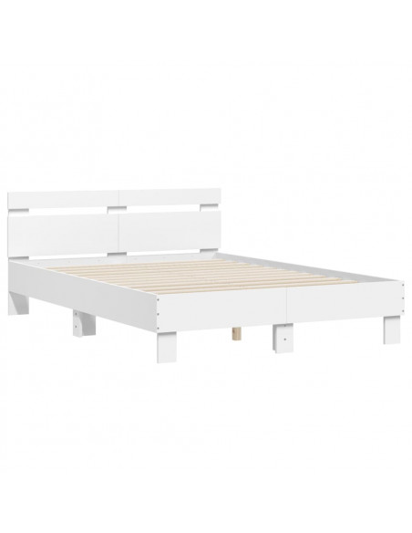 Giroletto con Testiera Bianco 120x200 cm in Legno Multistrato